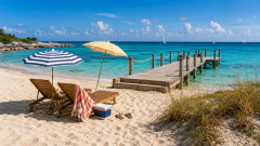 Beach Chairs by the Pier jigsaw puzzle
